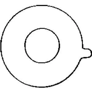 2 3/4 Mini-Pouch Adhesive Gasket, 7/8", 10 Per Pkg