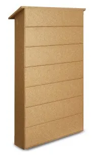 26" x 42" Outdoor Message Center Fabric-Wrapped Magnetic Board with Posts | Standing Single Door Information Board