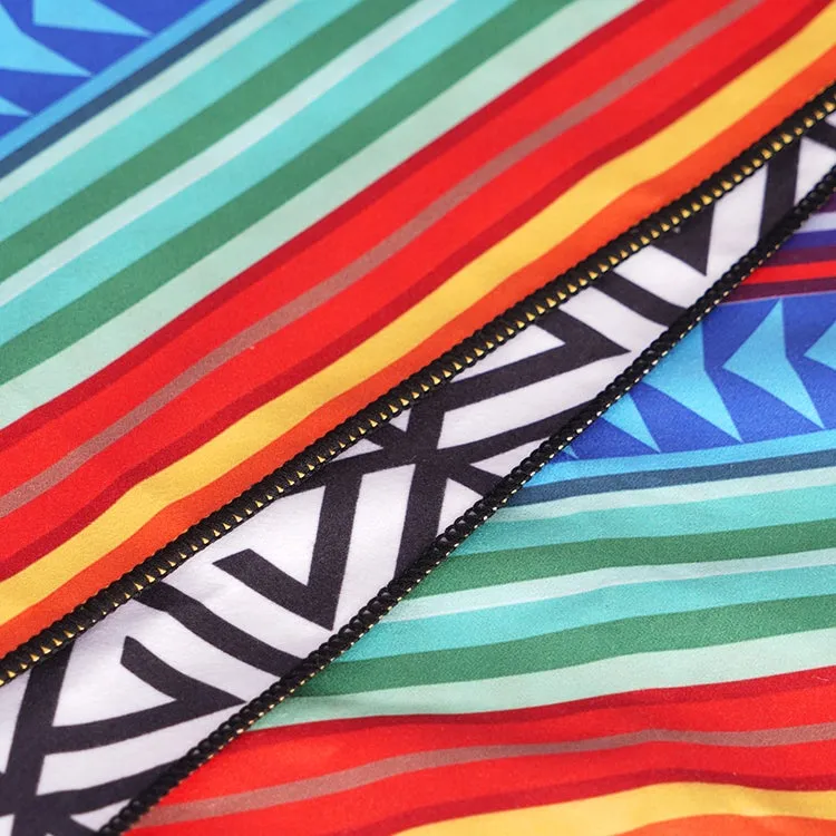 4Monster Sand-Free Beach Towel Multi-Color Stripe