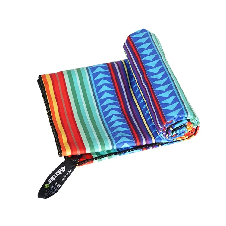 4Monster Sand-Free Beach Towel Multi-Color Stripe