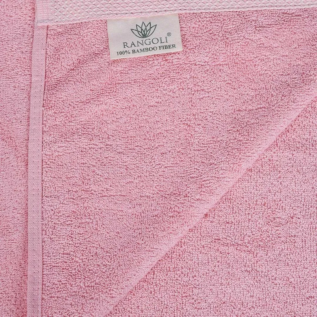 500 GSM Bamboo Hand Towel Set Of 2 - Peach | Ultra Soft & Highly Absorbent Towels
