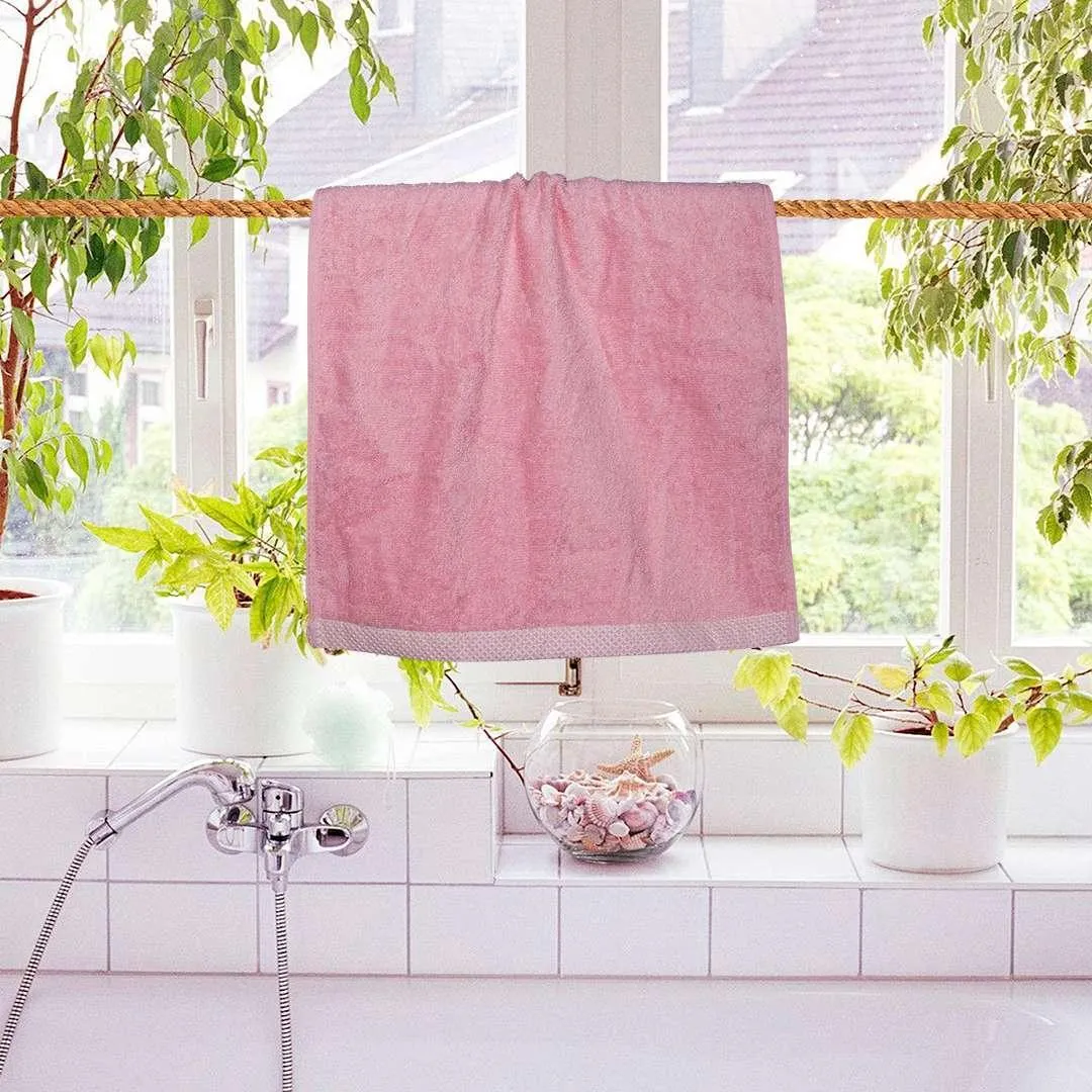 500 GSM Bamboo Hand Towel Set Of 2 - Peach | Ultra Soft & Highly Absorbent Towels