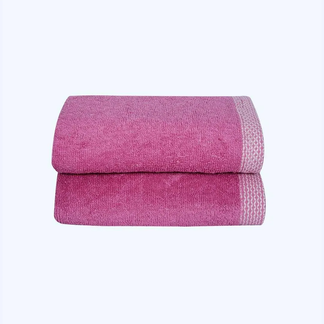 500 GSM Bamboo Hand Towel Set Of 2 - Purple | Ultra Soft & Highly Absorbent Towels