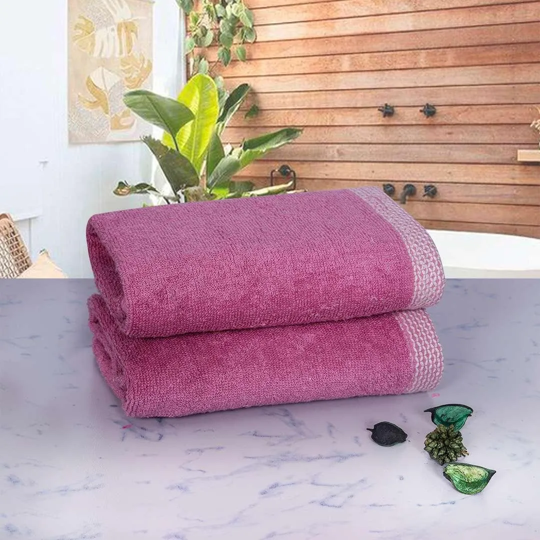 500 GSM Bamboo Hand Towel Set Of 2 - Purple | Ultra Soft & Highly Absorbent Towels