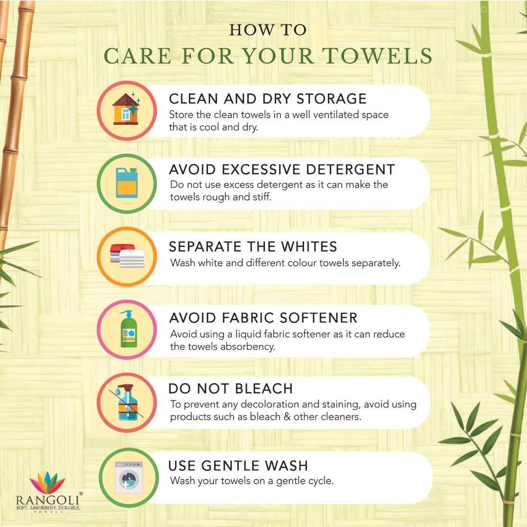 500 GSM Bamboo Hand Towel Set Of 2 - Purple | Ultra Soft & Highly Absorbent Towels