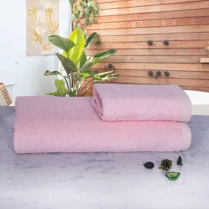 500 GSM Bamboo Towels Set Of 2 - Pink | Ultra Soft & Highly Absorbent Towels
