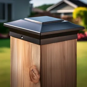6x6 Aluminum Post Cap - Black