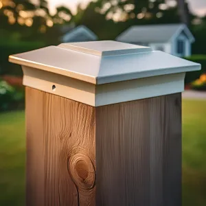 6x6 Aluminum Post Cap - White