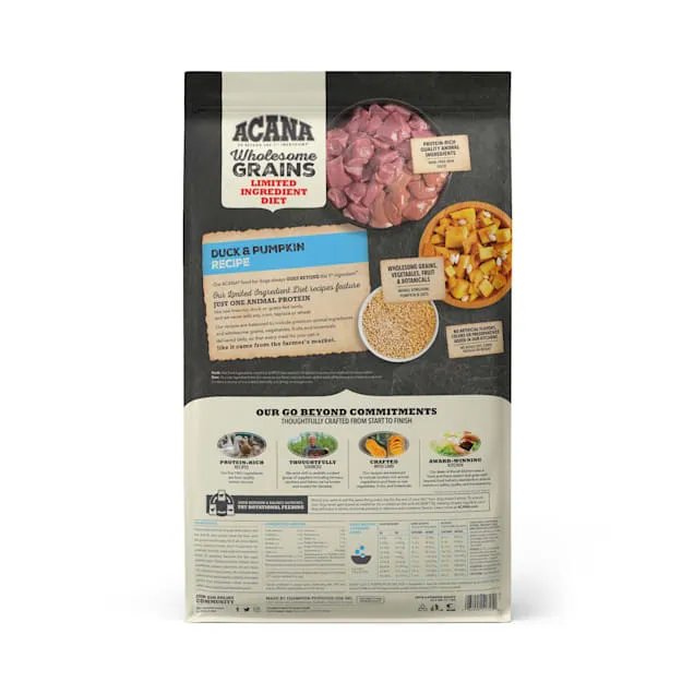 ACANA Singles   Wholesome Grains Limited Ingredient Diet Duck & Pumpkin Dry Dog Food
