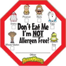 AllerMates Allergen Alert Labels for Food Packages 24 Pack