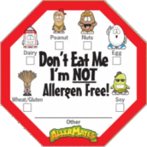 AllerMates Allergen Alert Labels for Food Packages 24 Pack