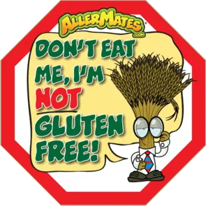 AllerMates Wheat/Gluten Alert Labels for Food Packages 24 Pack