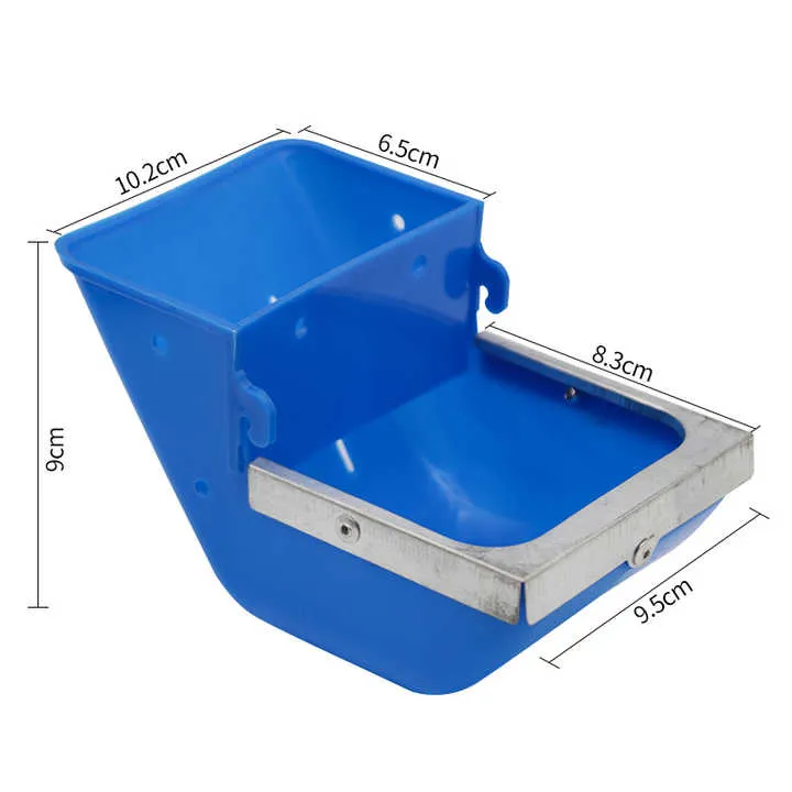 Automatic Plastic Steel Hanging Rabbit Cage Bowl Food. وعاء تغذية طعام أوتوماتيكي من البلاستيك والفولاذ لقفص الأرانب