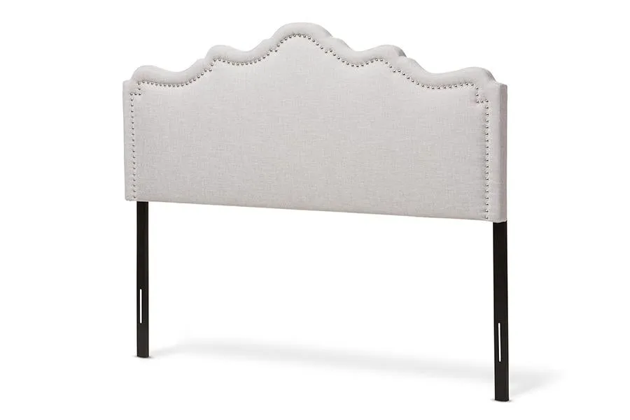 Baxton Studio Nadeen Modern and Contemporary Greyish Beige Fabric Queen Size Headboard