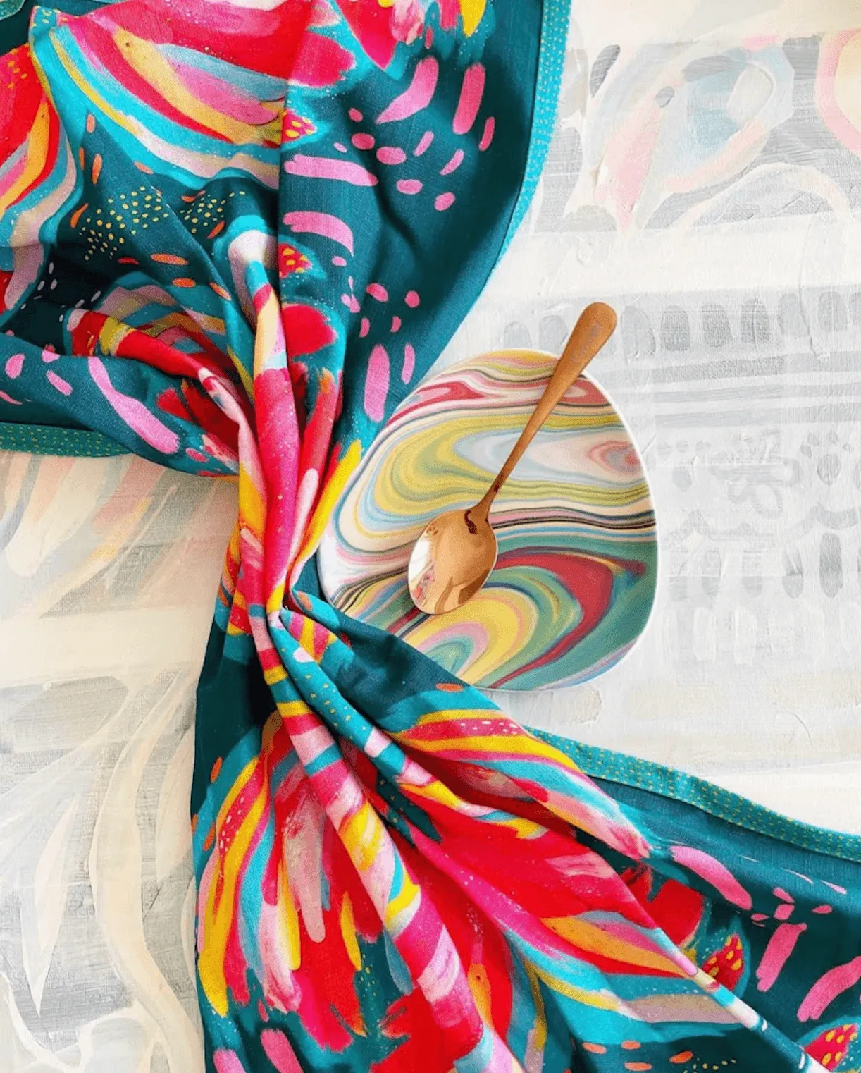 Brushstrokes Tea Towel