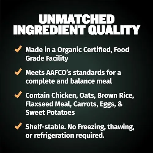 Bully Max Wet Puppy Food - Instant Fresh Dehydrated High Protein Soft Dog Food with Chicken - Healthy Growth for Small & Large Breed Puppies - 2 Dry Dog Food Pounds (Makes 5.5 lbs. of Wet Dog Food)
