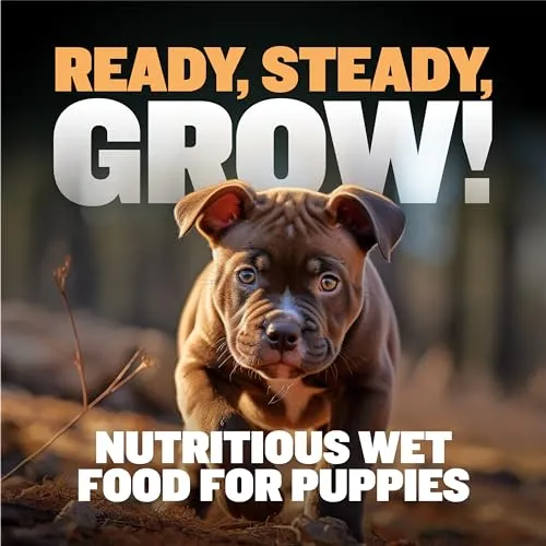 Bully Max Wet Puppy Food - Instant Fresh Dehydrated High Protein Soft Dog Food with Chicken - Healthy Growth for Small & Large Breed Puppies - 2 Dry Dog Food Pounds (Makes 5.5 lbs. of Wet Dog Food)