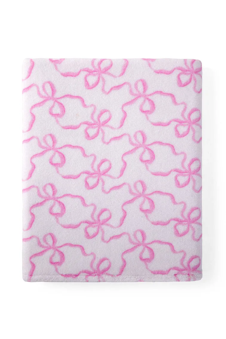 Cotton Bath Towel in Bow Print