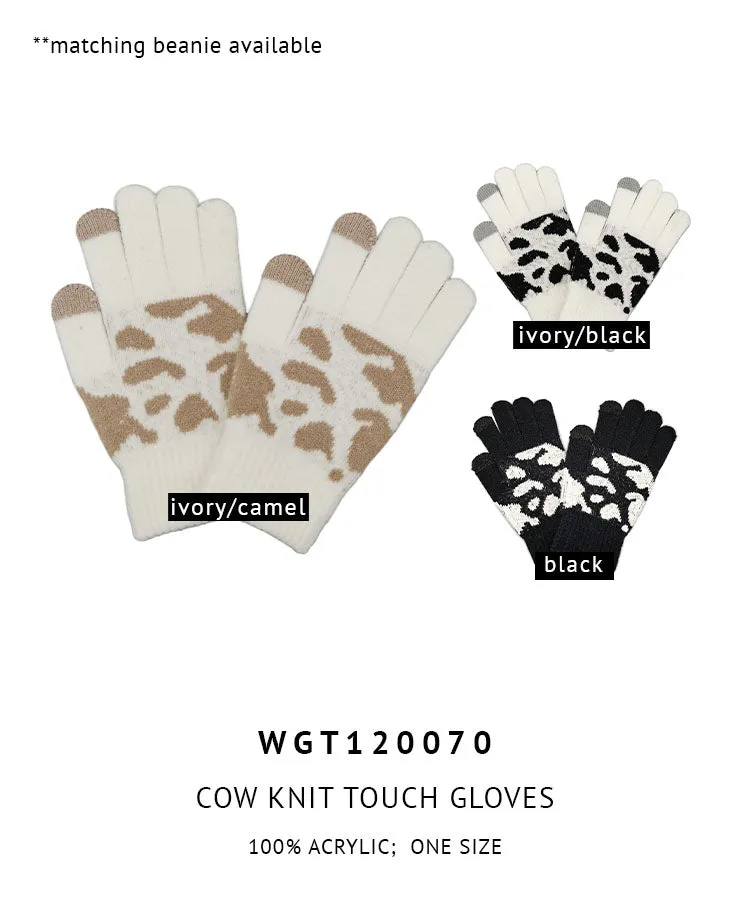 Cow Knit Touch Gloves
