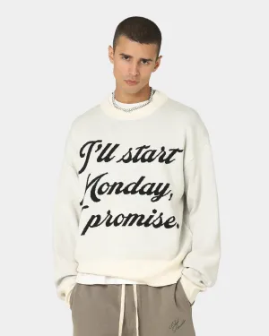 Diet Starts Monday Promise Sweater Antique