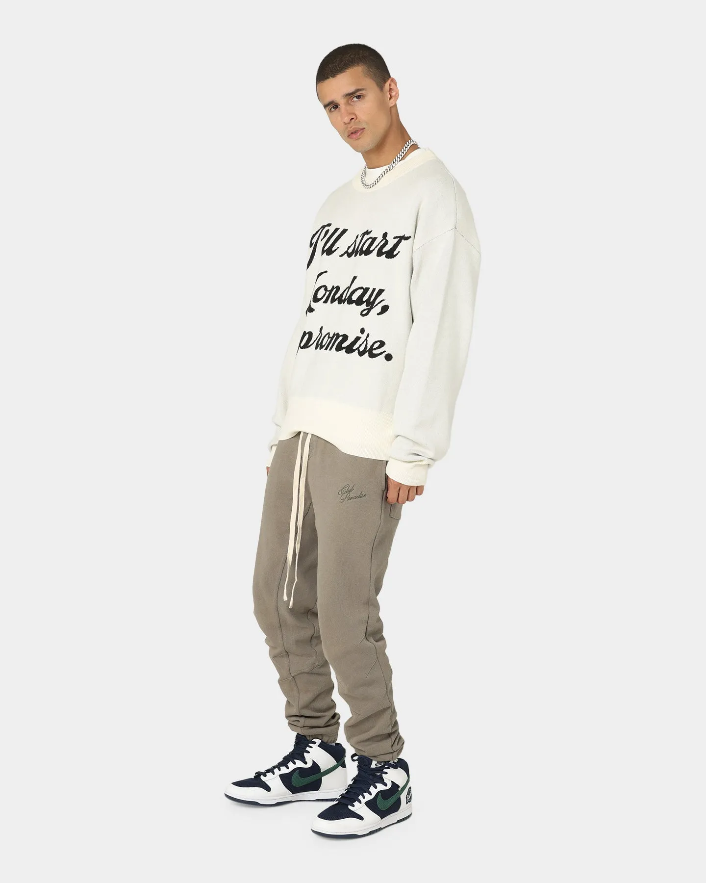 Diet Starts Monday Promise Sweater Antique