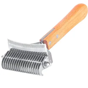 Dog Rake Brush 3 in 1 Deshedding Dematting and Detangling Comb