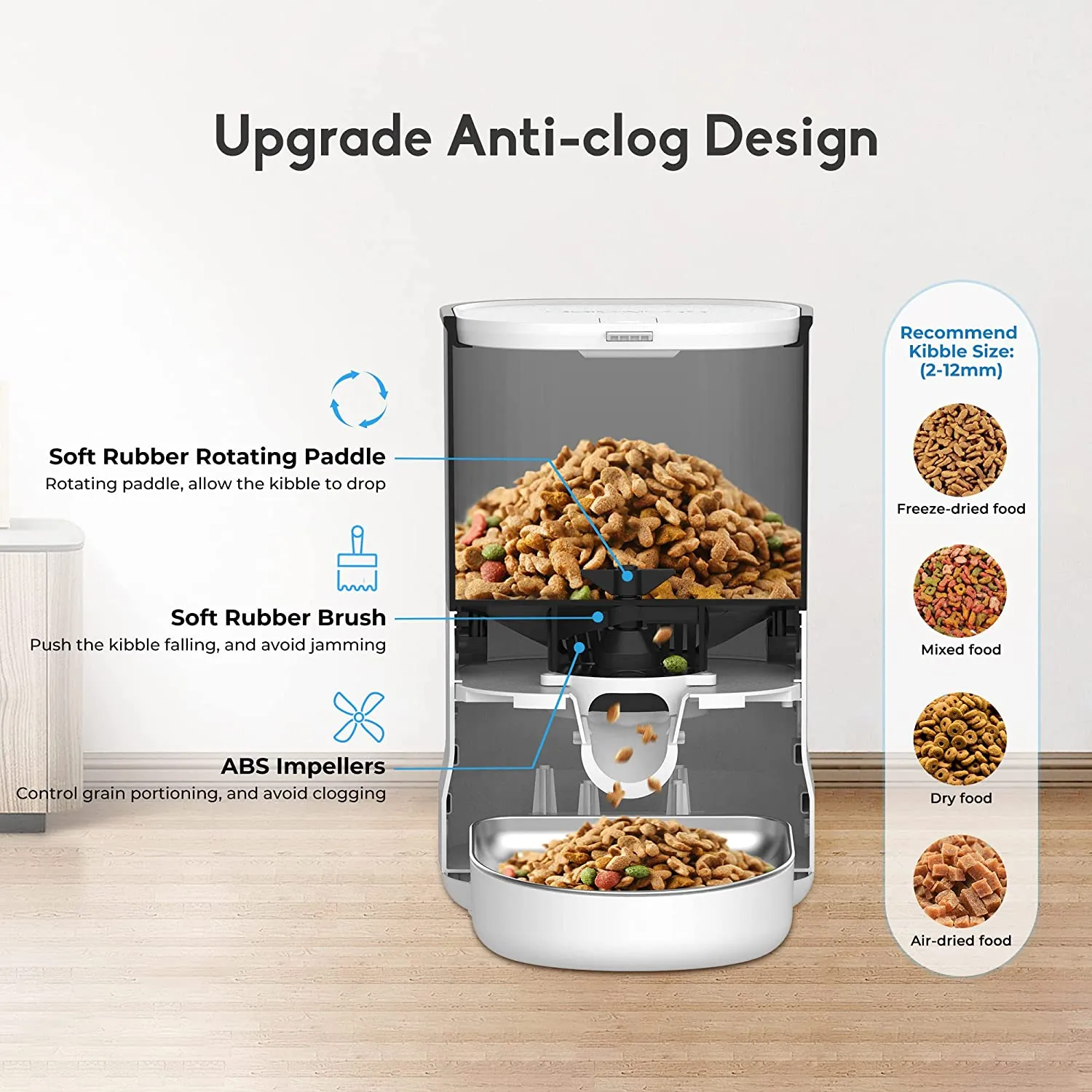 Dogness F12 Cube Programmable Pet Feeder White 4L