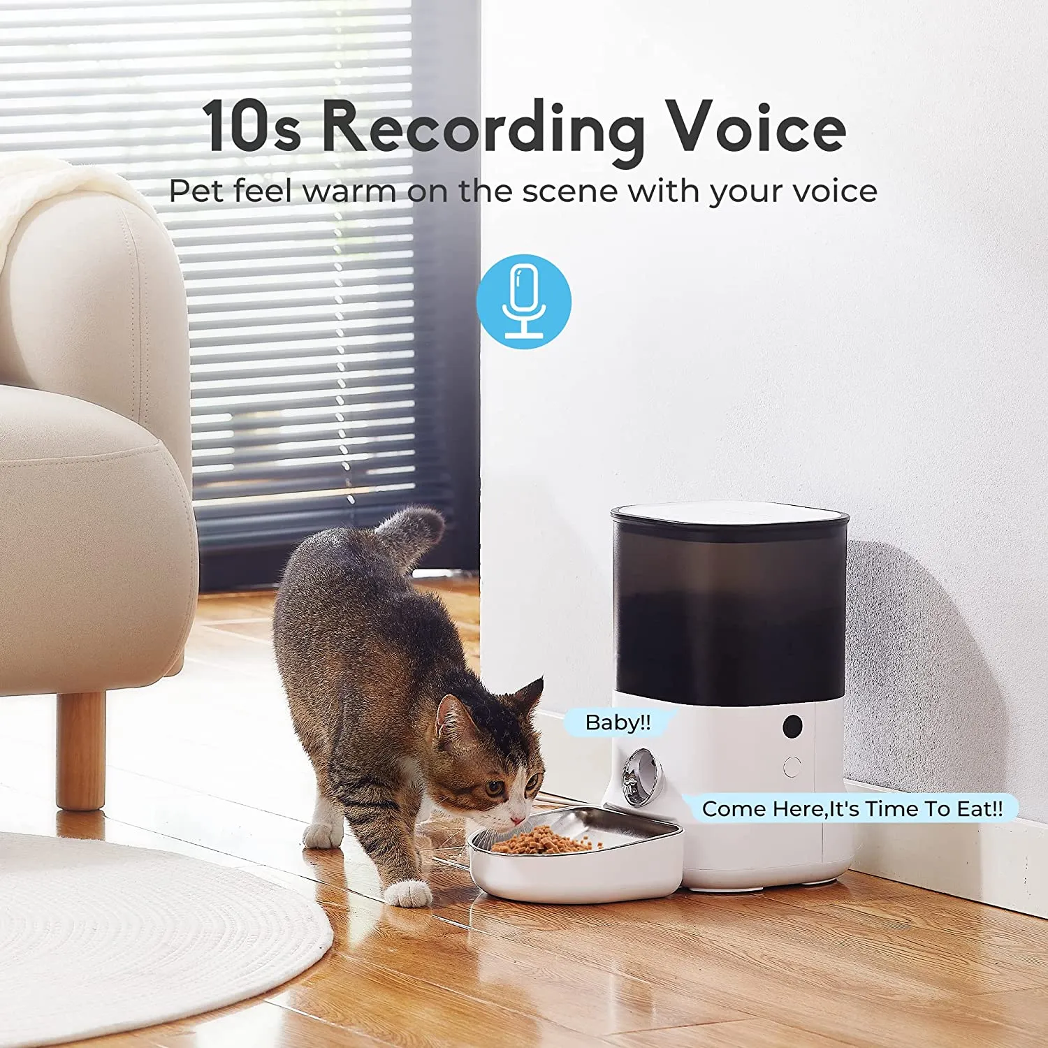 Dogness F12 Cube Programmable Pet Feeder White 4L