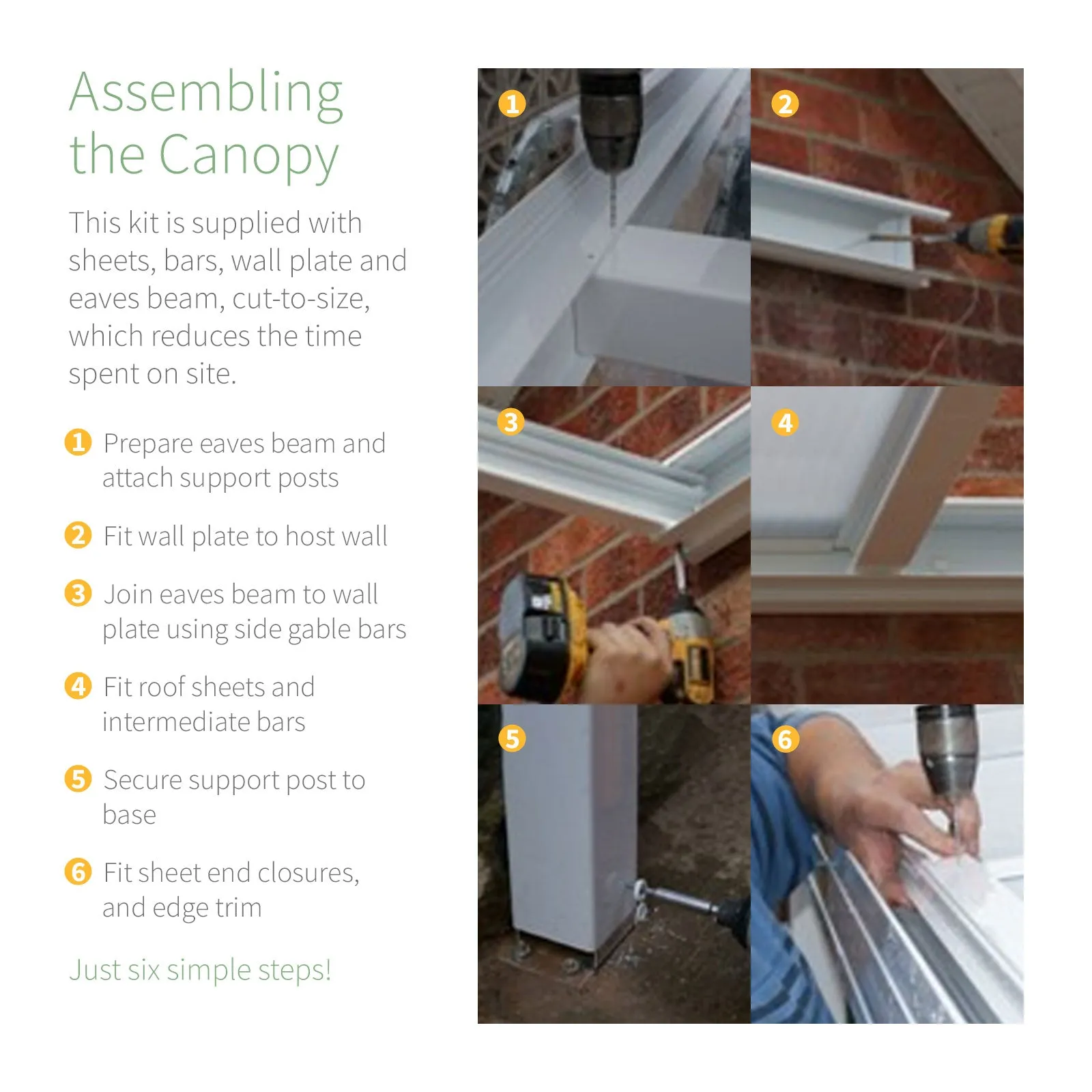 Evolution Canopy Carport Kit (White/Opal)