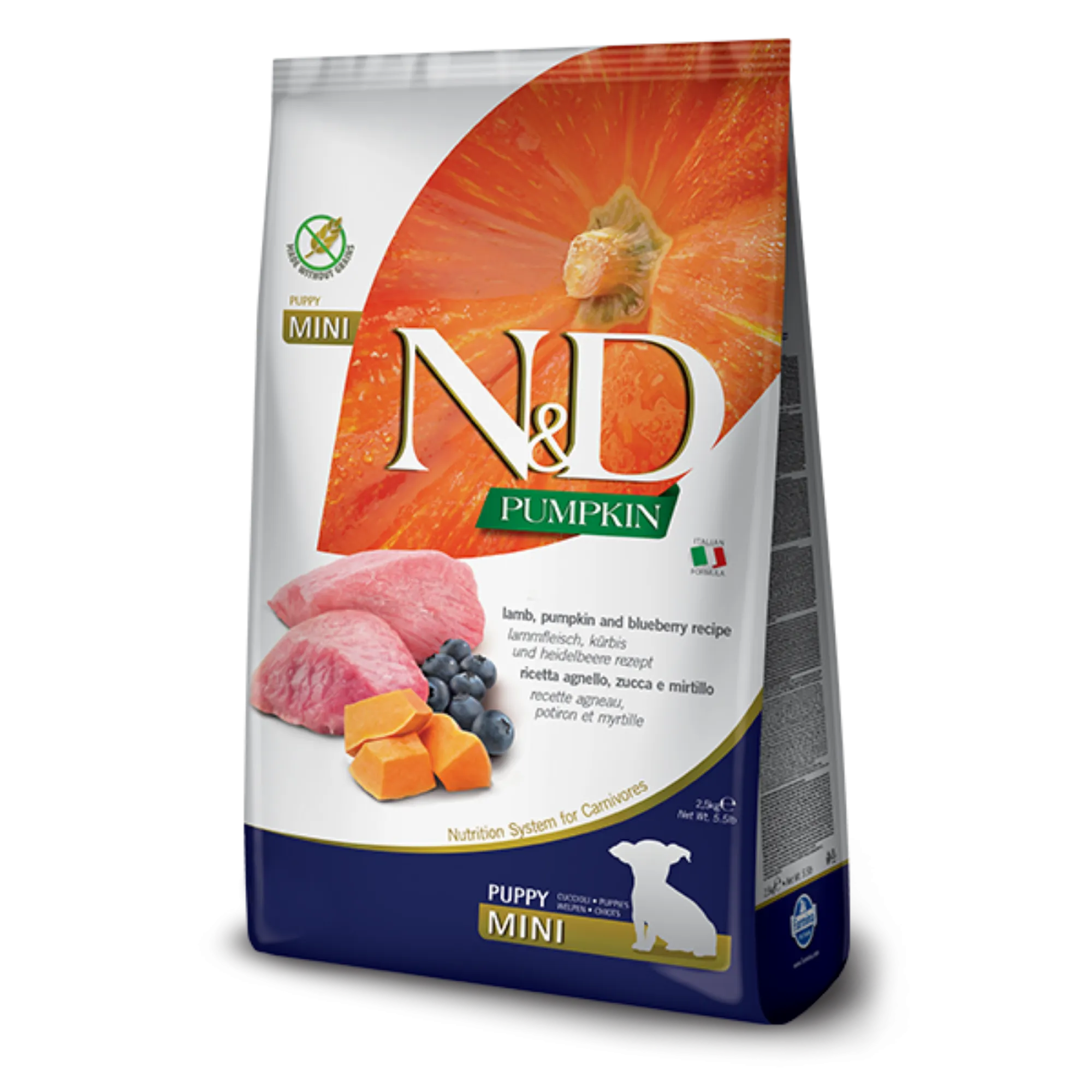 Farmina N&D Pumpkin Lamb & Blueberry Mini Puppy Dry Dog Food
