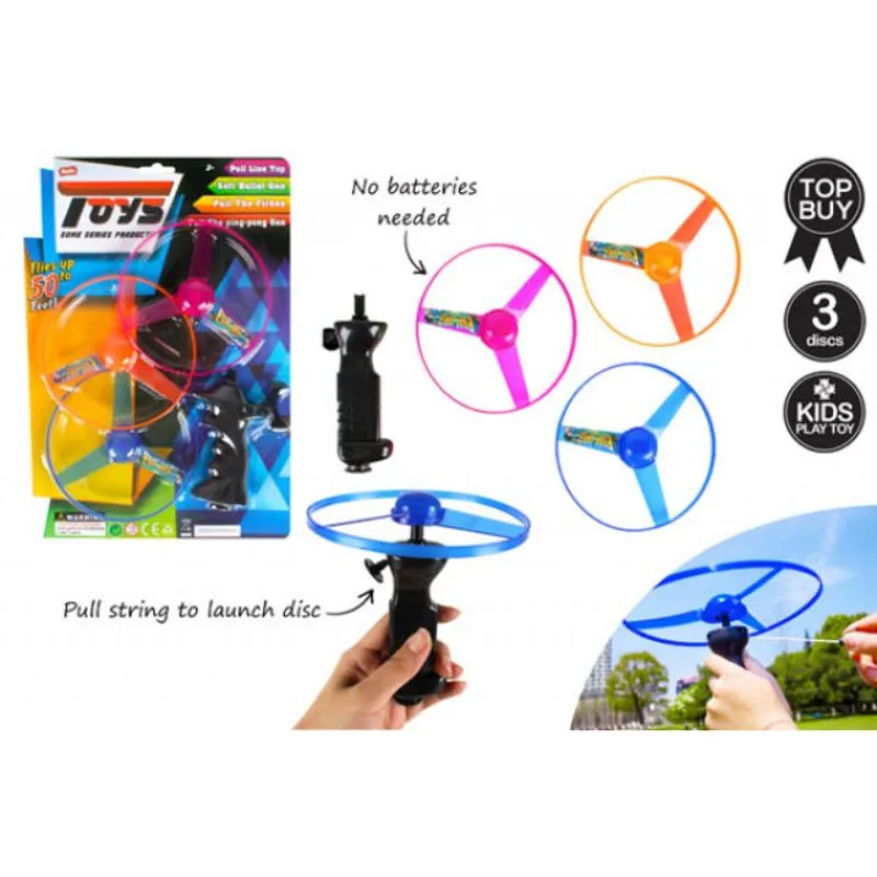 Flying Ufo Disc Launcher Included Launcher & 3 Discs