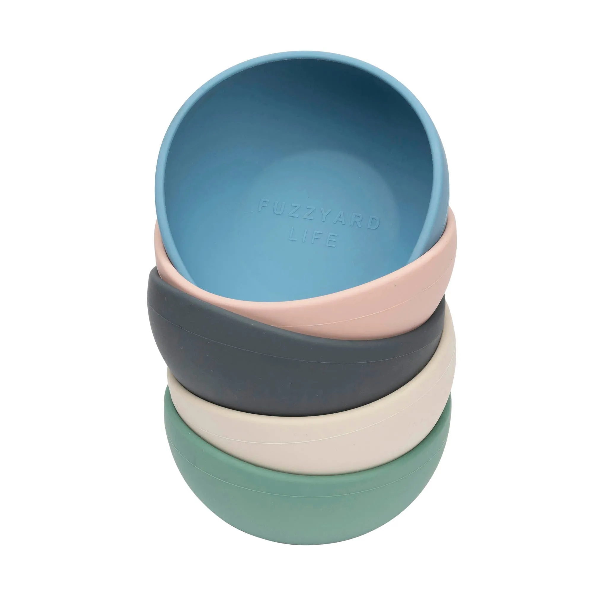 FuzzYard Life Silicone Dog Bowl Myrtle Green Medium^^^