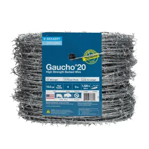 Gaucho 20 15.5 ga 4-Point 5" Spacing High Tensile Barbed Wire