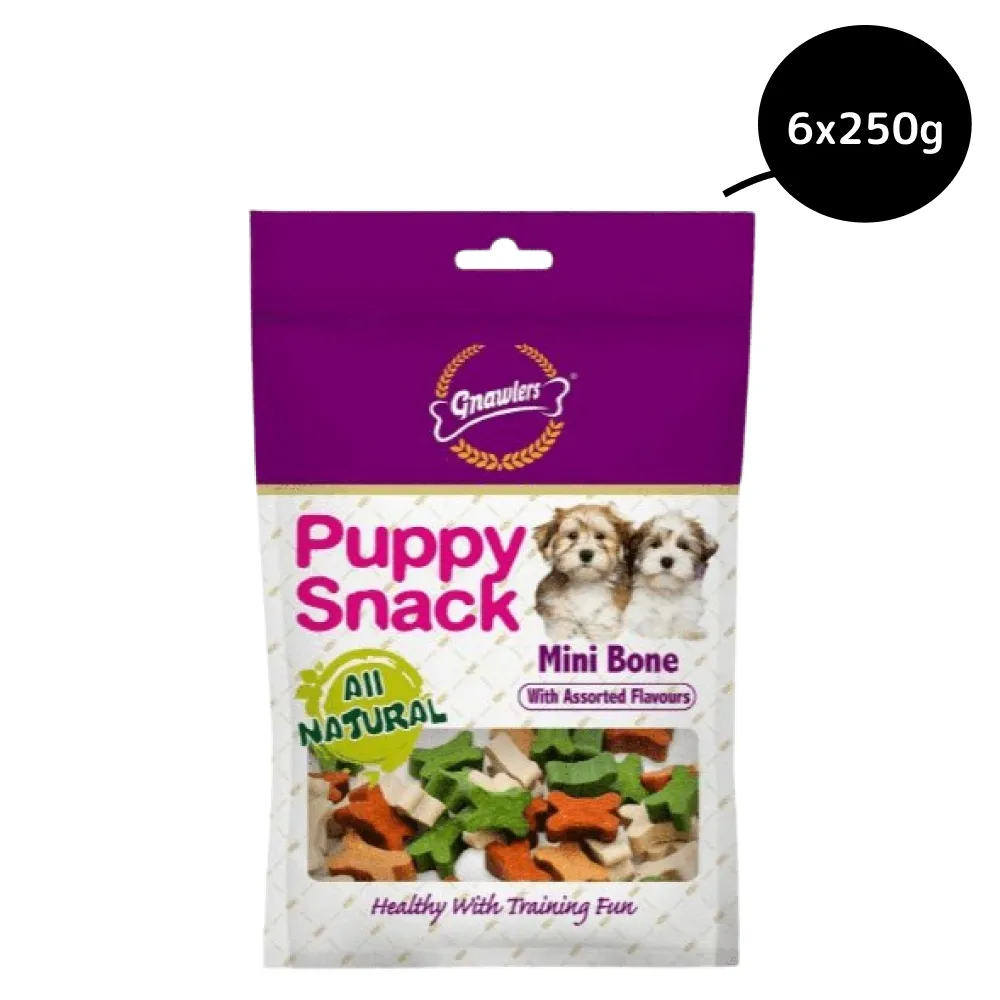 Gnawlers Puppy Snack Mini Bone Assorted Flavoured Dog Treats