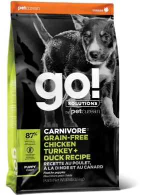 GO! Solutions Carnivore Dog Food - Chicken, Turkey   Duck Puppy Recipe