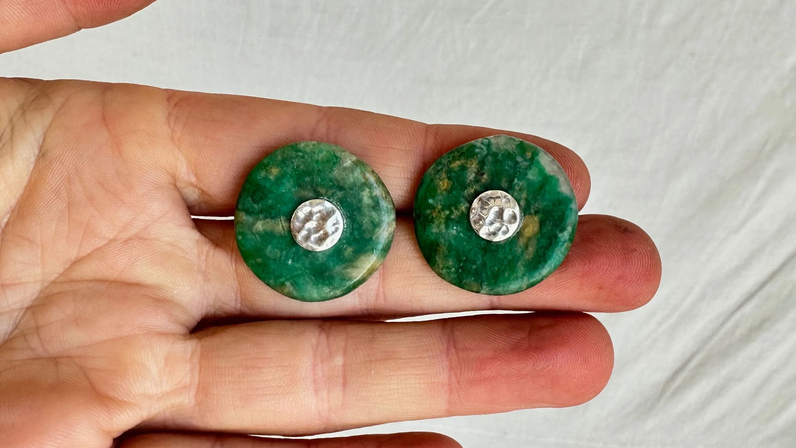 Guatemalita Earrings. Sterling Silver Posts. 0662