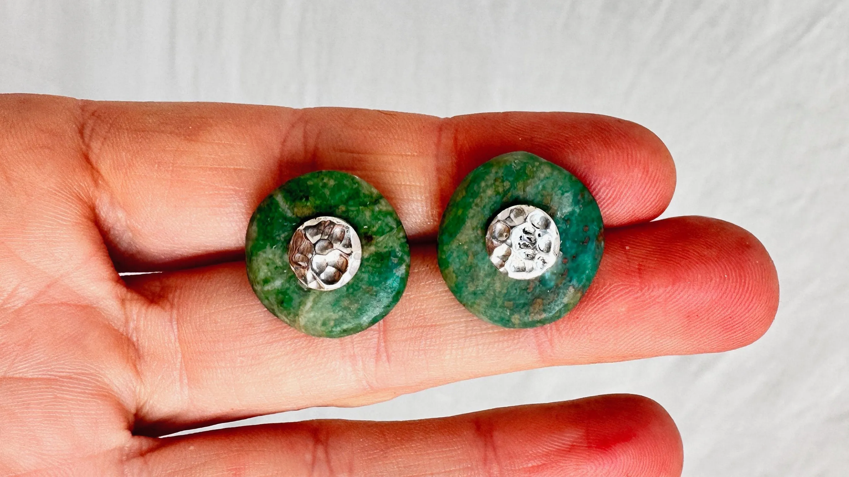 Guatemalita Earrings. Sterling Silver Posts. 1008