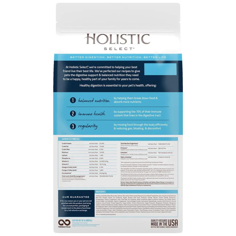 Holistic Select Adult Health Anchovy, Sardine & Salmon Meal Dry Dog Food