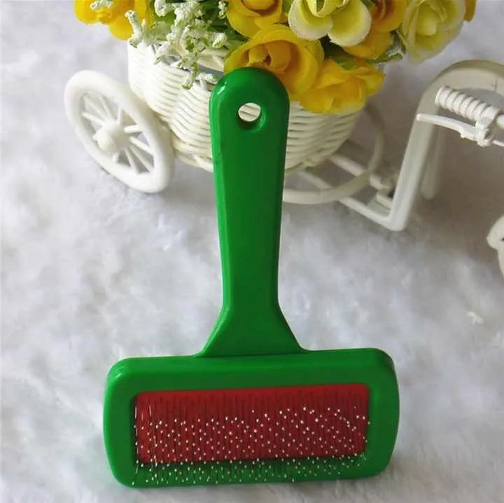 Hot Selling Pet Supply Green and Red Pet-مشط شعر