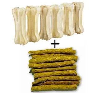 Jacky Treats Pet Dog Bone, 6 Pieces (3-inch) with Chicken Stick, 120 g