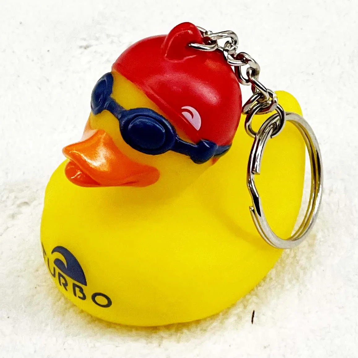 Key Chain - Turbo Rubber Ducky (White/Yellow)
