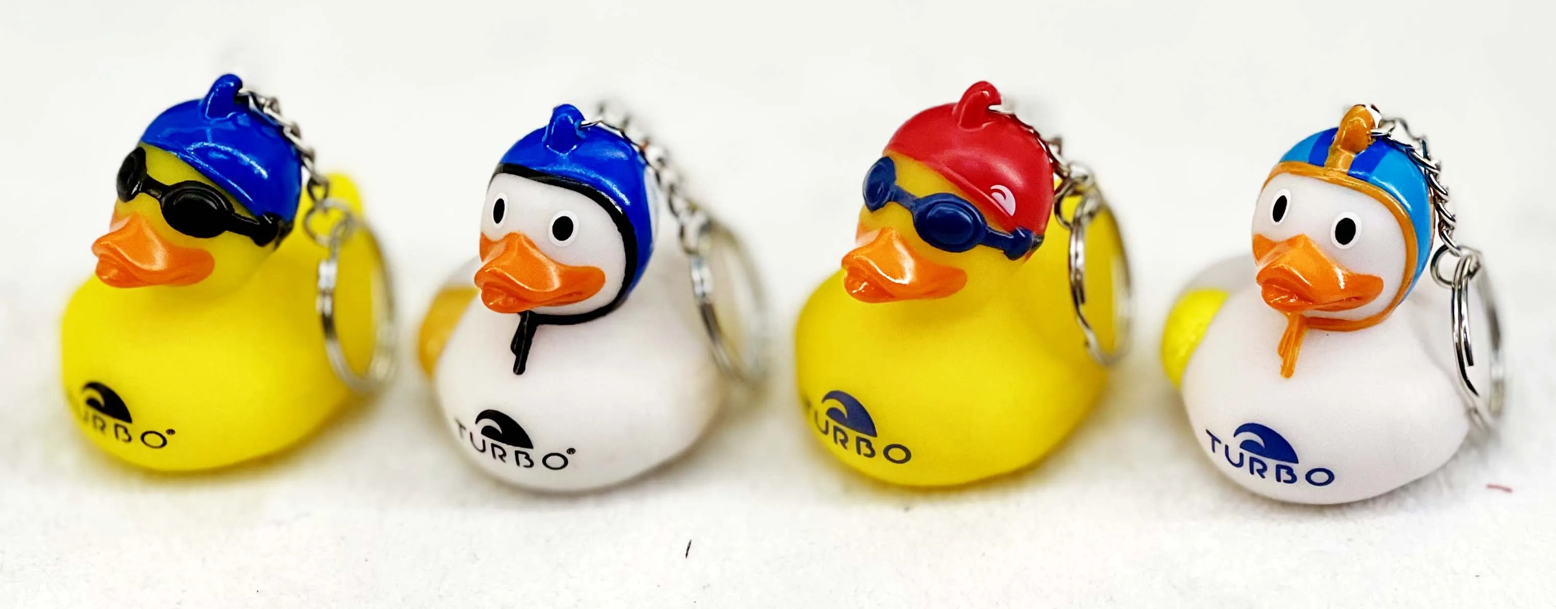 Key Chain - Turbo Rubber Ducky (White/Yellow)
