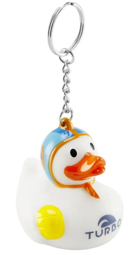 Key Chain - Turbo Rubber Ducky (White/Yellow)