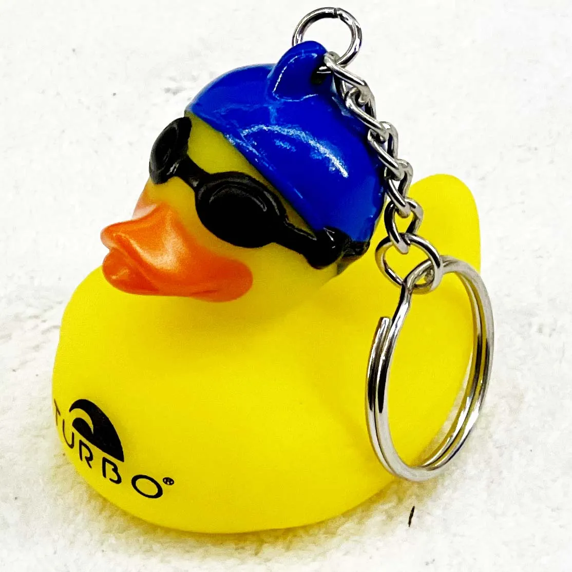 Key Chain - Turbo Rubber Ducky (White/Yellow)