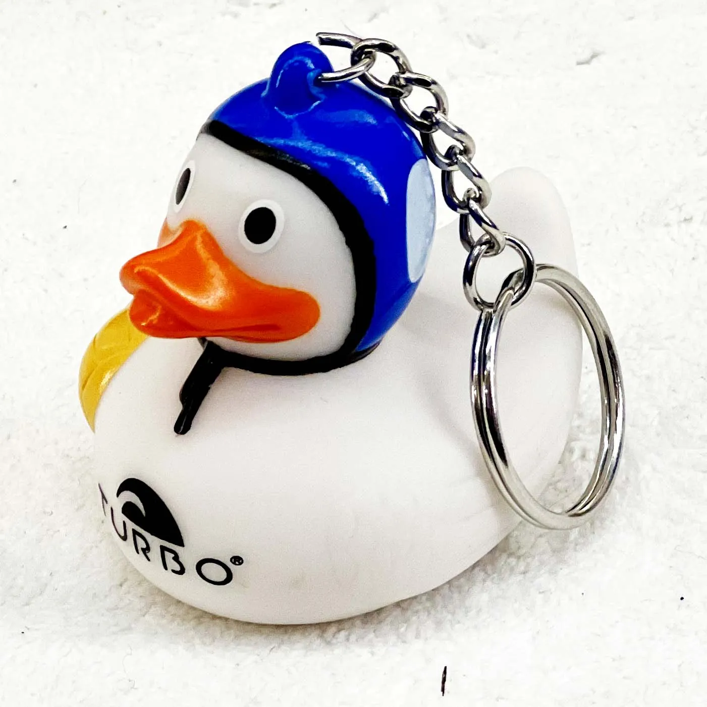 Key Chain - Turbo Rubber Ducky (White/Yellow)