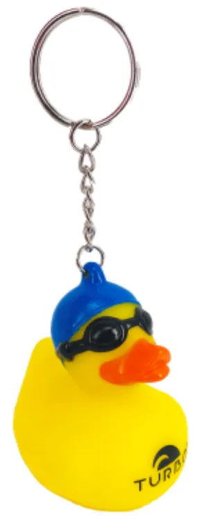Key Chain - Turbo Rubber Ducky (White/Yellow)