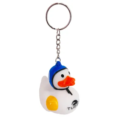 Key Chain - Turbo Rubber Ducky (White/Yellow)