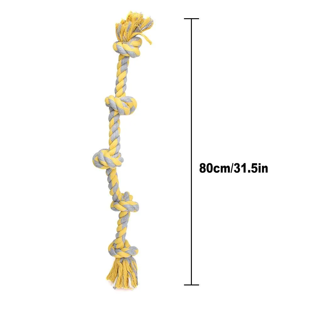 Knitted Colorful Knots Gnawing Toy