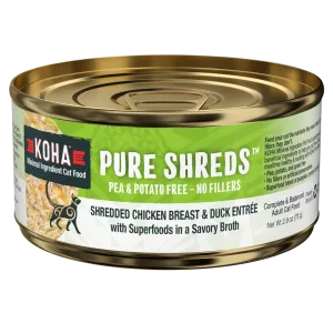 KOHA Cat Pure Shredded Chicken & Duck 2.8oz