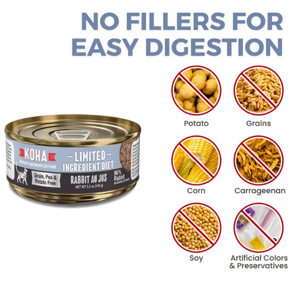 KOHA LID Rabbit Pate Canned Cat Food
